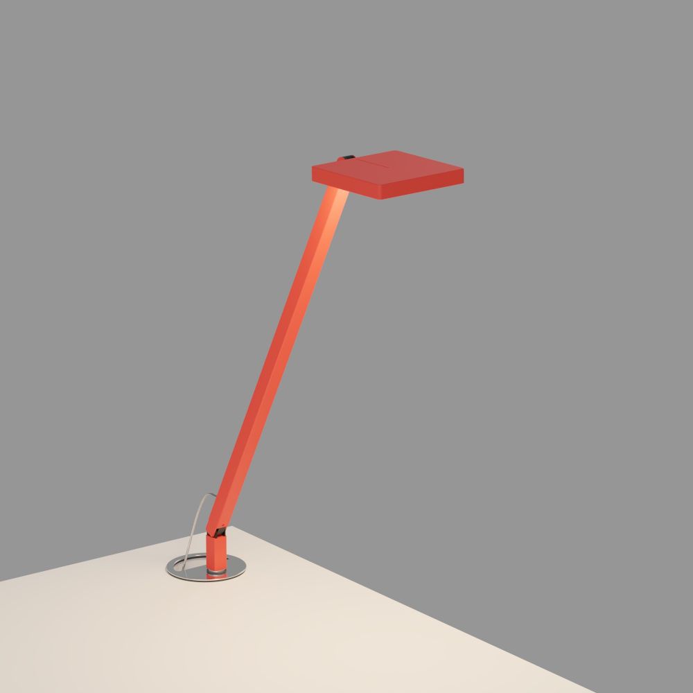 Koncept Lighting FCD-1-MFR-GRM Focaccia Solo Desk Lamp with grommet mount (Matte Fire Red)